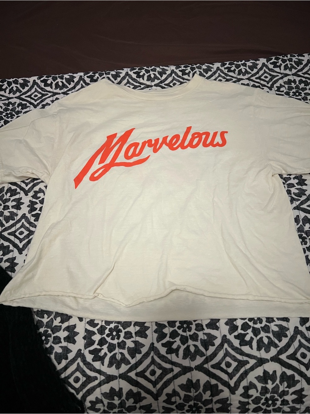 Yung gravy concert tee. Marvelous Graphic Tee - Cream with Orange Script
